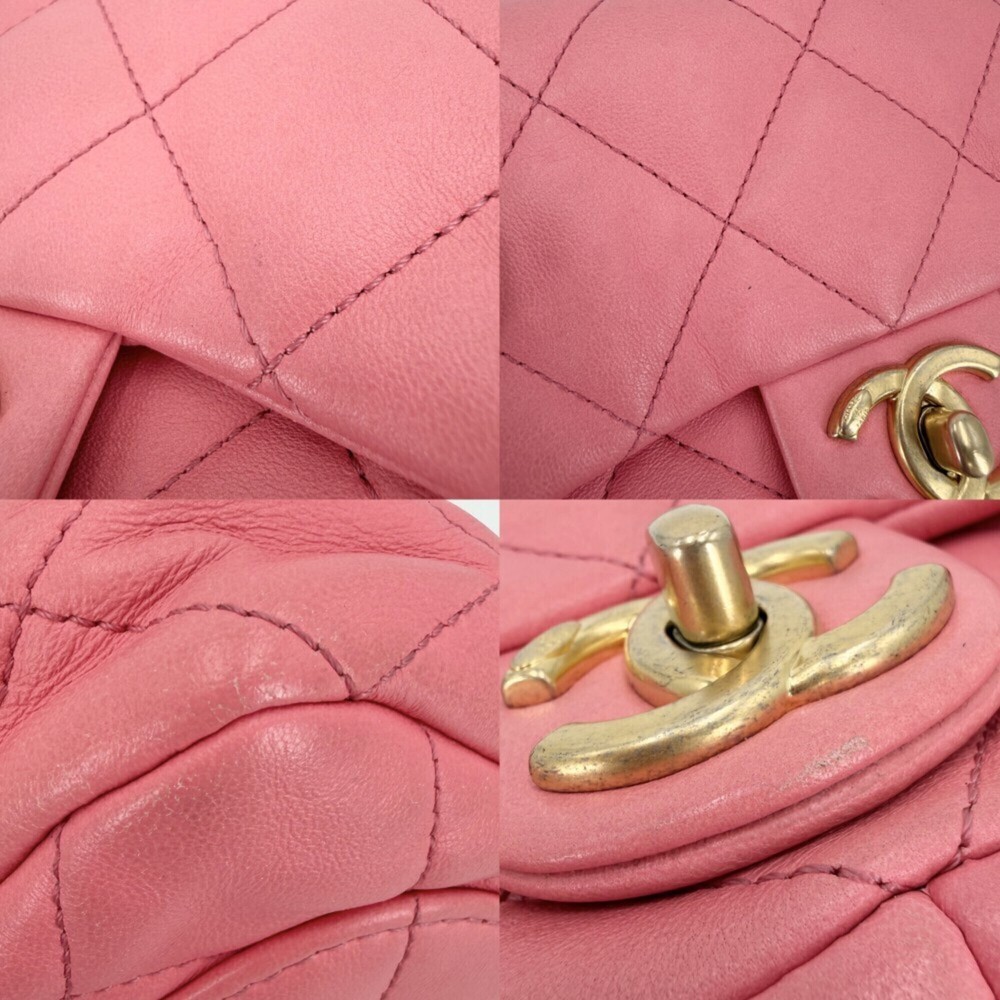 Chanel Mini Matelasse Chain Shoulder Bag for Women, Turnlock, Coco Mark, Leat... - Picture 6 of 8